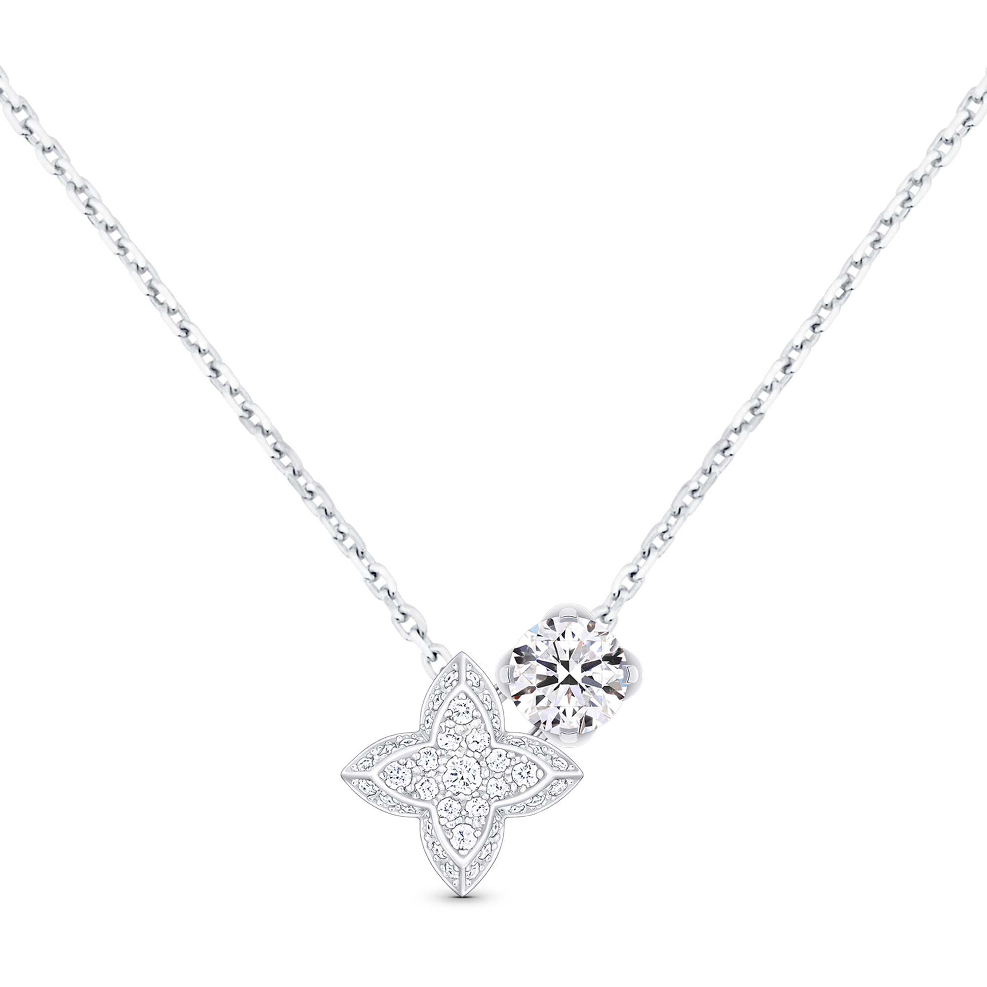 LV Diamonds Double Pendant, Round Brilliant cut - Jewelry